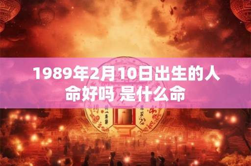 1989年2月10日出生的人命好吗 是什么命