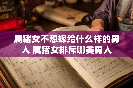属猪女不想嫁给什么样的男人 属猪女排斥哪类男人