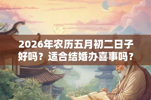 2026年农历五月初二日子好吗？适合结婚办喜事吗？
