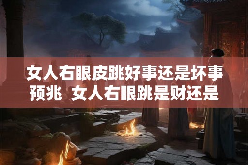 女人右眼皮跳好事还是坏事预兆  女人右眼跳是财还是灾这几天