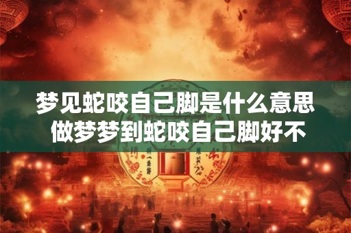 梦见蛇咬自己脚是什么意思 做梦梦到蛇咬自己脚好不好
