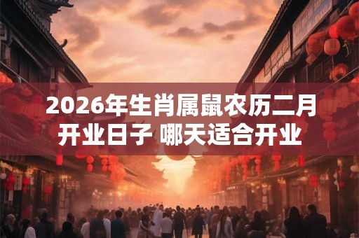 2026年生肖属鼠农历二月开业日子 哪天适合开业