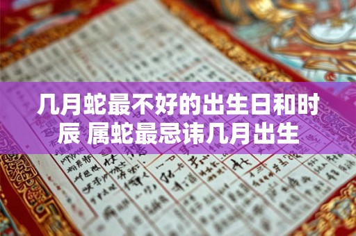 几月蛇最不好的出生日和时辰 属蛇最忌讳几月出生