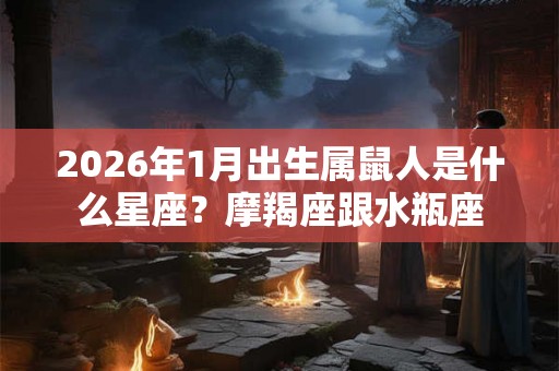 2026年1月出生属鼠人是什么星座？摩羯座跟水瓶座