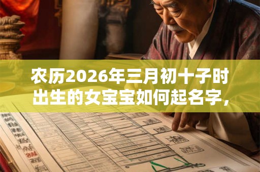 农历2026年三月初十子时出生的女宝宝如何起名字，五行属什么