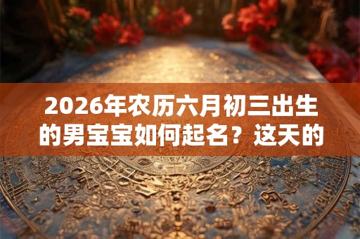 2026年农历六月初三出生的男宝宝如何起名？这天的卦象如何？
