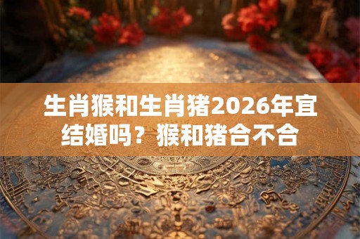 生肖猴和生肖猪2026年宜结婚吗？猴和猪合不合