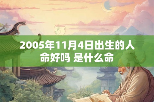 2005年11月4日出生的人命好吗 是什么命