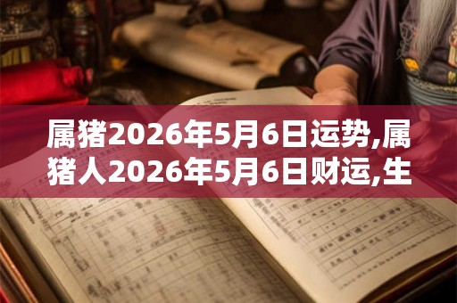 属猪2026年5月6日运势,属猪人2026年5月6日财运,生肖猪2026年5月6日运势