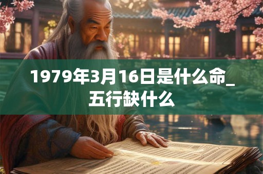 1979年3月16日是什么命_五行缺什么
