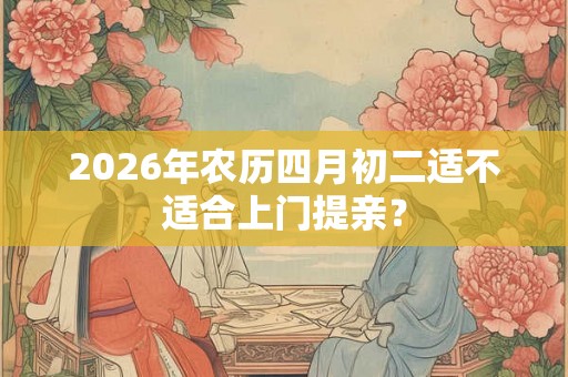 2026年农历四月初二适不适合上门提亲？