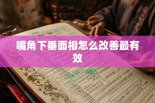 嘴角下垂面相怎么改善最有效