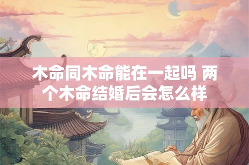 木命同木命能在一起吗 两个木命结婚后会怎么样