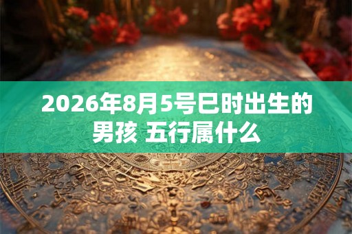 2026年8月5号巳时出生的男孩 五行属什么