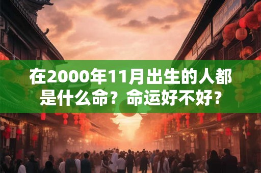 在2000年11月出生的人都是什么命？命运好不好？