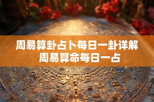 周易算卦占卜每日一卦详解  周易算命每日一占