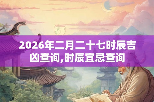 2026年二月二十七时辰吉凶查询,时辰宜忌查询