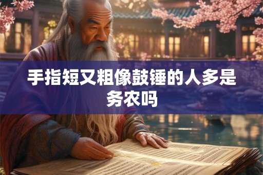 手指短又粗像鼓锤的人多是务农吗