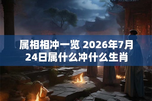 属相相冲一览 2026年7月24日属什么冲什么生肖 属相相冲一览 2026年7月24日属什么冲什么生肖