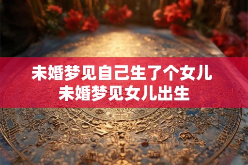 未婚梦见自己生了个女儿 未婚梦见女儿出生
