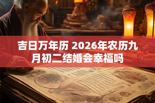 吉日万年历 2026年农历九月初二结婚会幸福吗