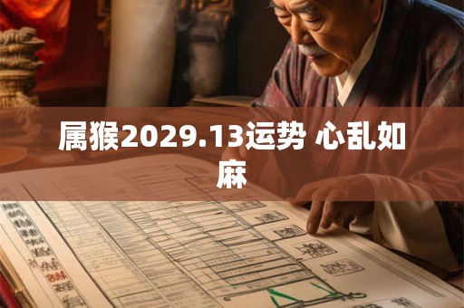 属猴2029.13运势 心乱如麻