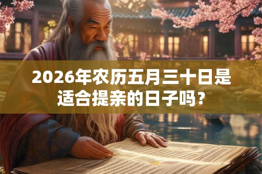 2026年农历五月三十日是适合提亲的日子吗？