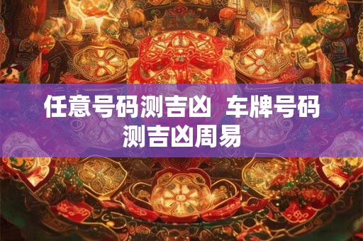 任意号码测吉凶  车牌号码测吉凶周易