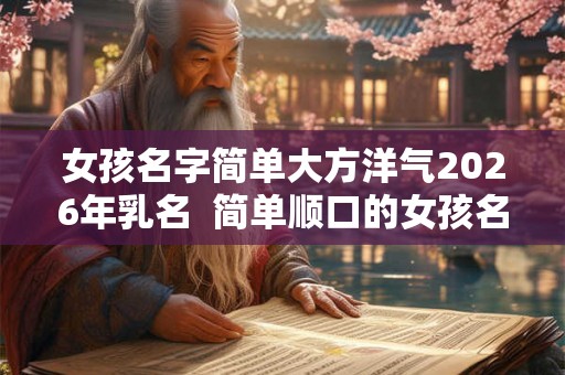 女孩名字简单大方洋气2026年乳名 简单顺口的女孩名字 女孩名字简单大方洋气2026年乳名 简单顺口的女孩名字