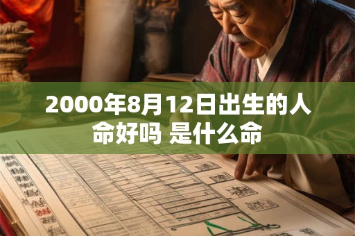 2000年8月12日出生的人命好吗 是什么命