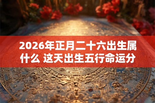 2026年正月二十六出生属什么 这天出生五行命运分析 2026年正月二十六出生属什么 这天出生五行命运分析