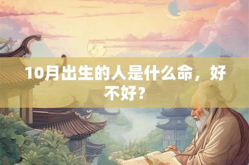 10月出生的人是什么命，好不好？