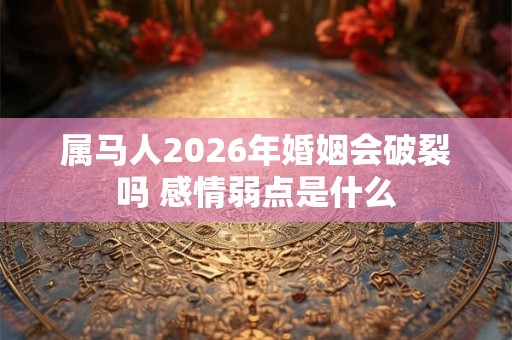 属马人2026年婚姻会破裂吗 感情弱点是什么