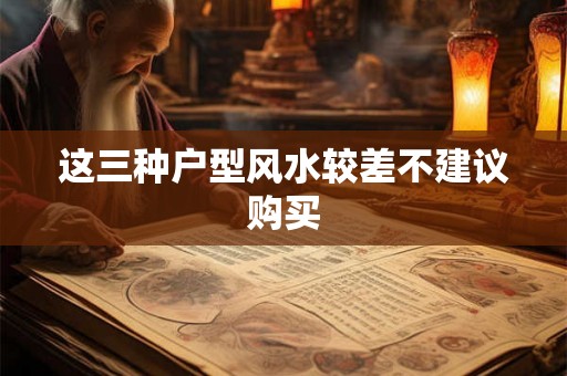 这三种户型风水较差不建议购买