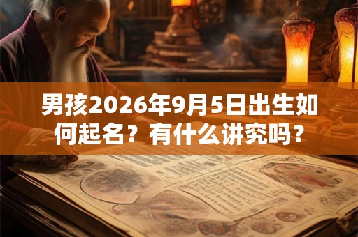 男孩2026年9月5日出生如何起名？有什么讲究吗？