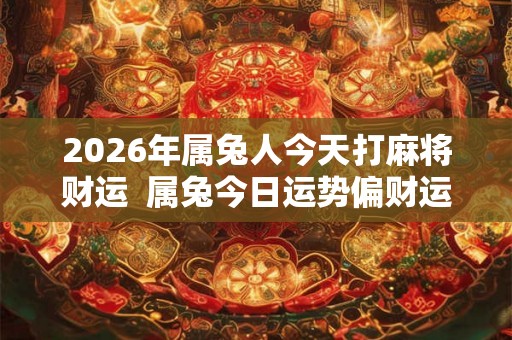 2026年属兔人今天打麻将财运 属兔今日运势偏财运方位 2026年属兔人今天打麻将财运 属兔今日运势偏财运方位