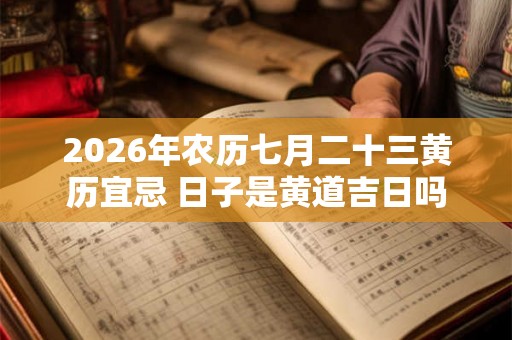 2026年农历七月二十三黄历宜忌 日子是黄道吉日吗