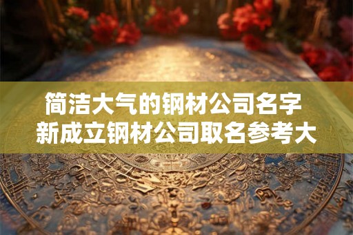 简洁大气的钢材公司名字 新成立钢材公司取名参考大全 简洁大气的钢材公司名字 新成立钢材公司取名参考大全
