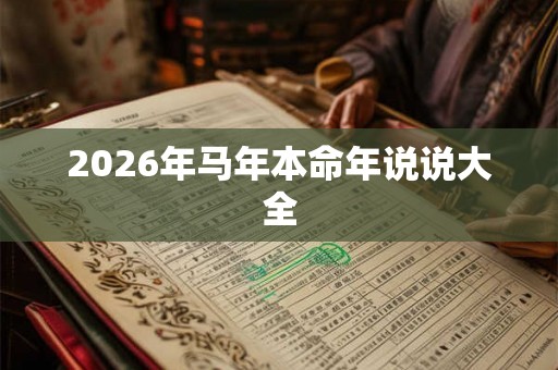 2026年马年本命年说说大全