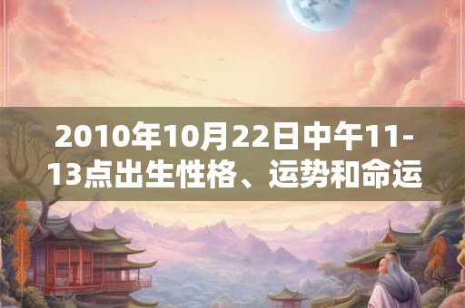 2010年10月22日中午11-13点出生性格、运势和命运 2010年10月22日中午11-13点出生性格、运势和命运