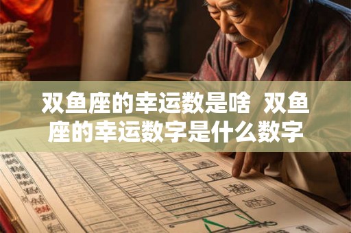 双鱼座的幸运数是啥  双鱼座的幸运数字是什么数字