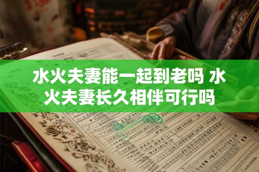 水火夫妻能一起到老吗 水火夫妻长久相伴可行吗 水火夫妻能一起到老吗 水火夫妻长久相伴可行吗