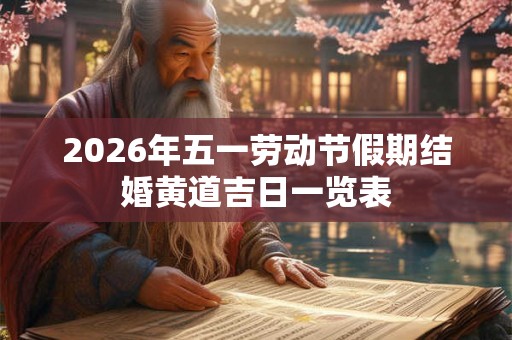 2026年五一劳动节假期结婚黄道吉日一览表