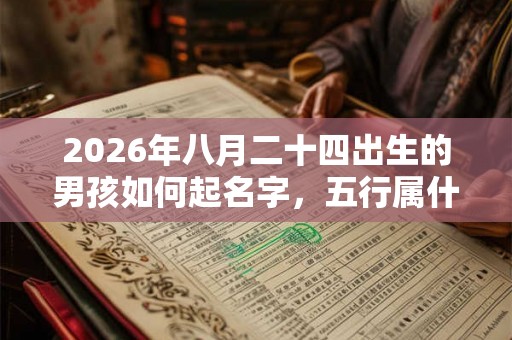 2026年八月二十四出生的男孩如何起名字，五行属什么