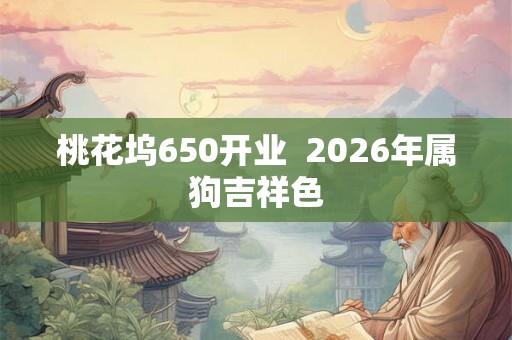 桃花坞650开业  2026年属狗吉祥色