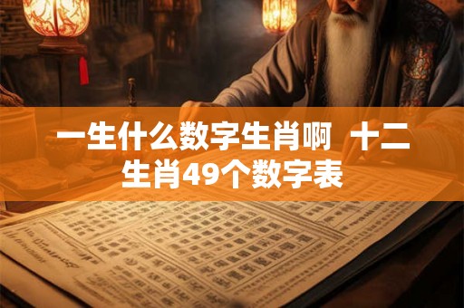 一生什么数字生肖啊  十二生肖49个数字表