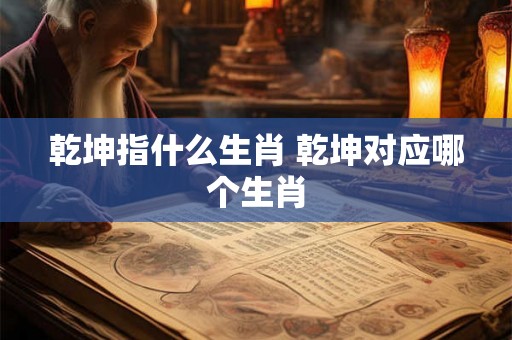 乾坤指什么生肖 乾坤对应哪个生肖 乾坤指什么生肖 乾坤对应哪个生肖