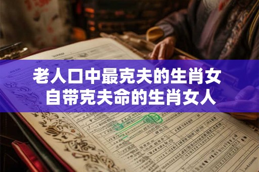 老人口中最克夫的生肖女 自带克夫命的生肖女人