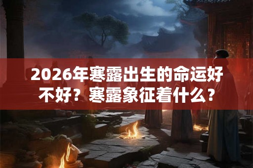 2026年寒露出生的命运好不好？寒露象征着什么？
