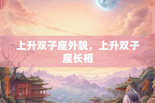 上升双子座外貌，上升双子座长相